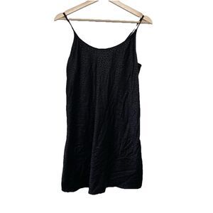 Joyspun Womens Black Slip Layered Dress Size Small US Jacquard Print Adjustable